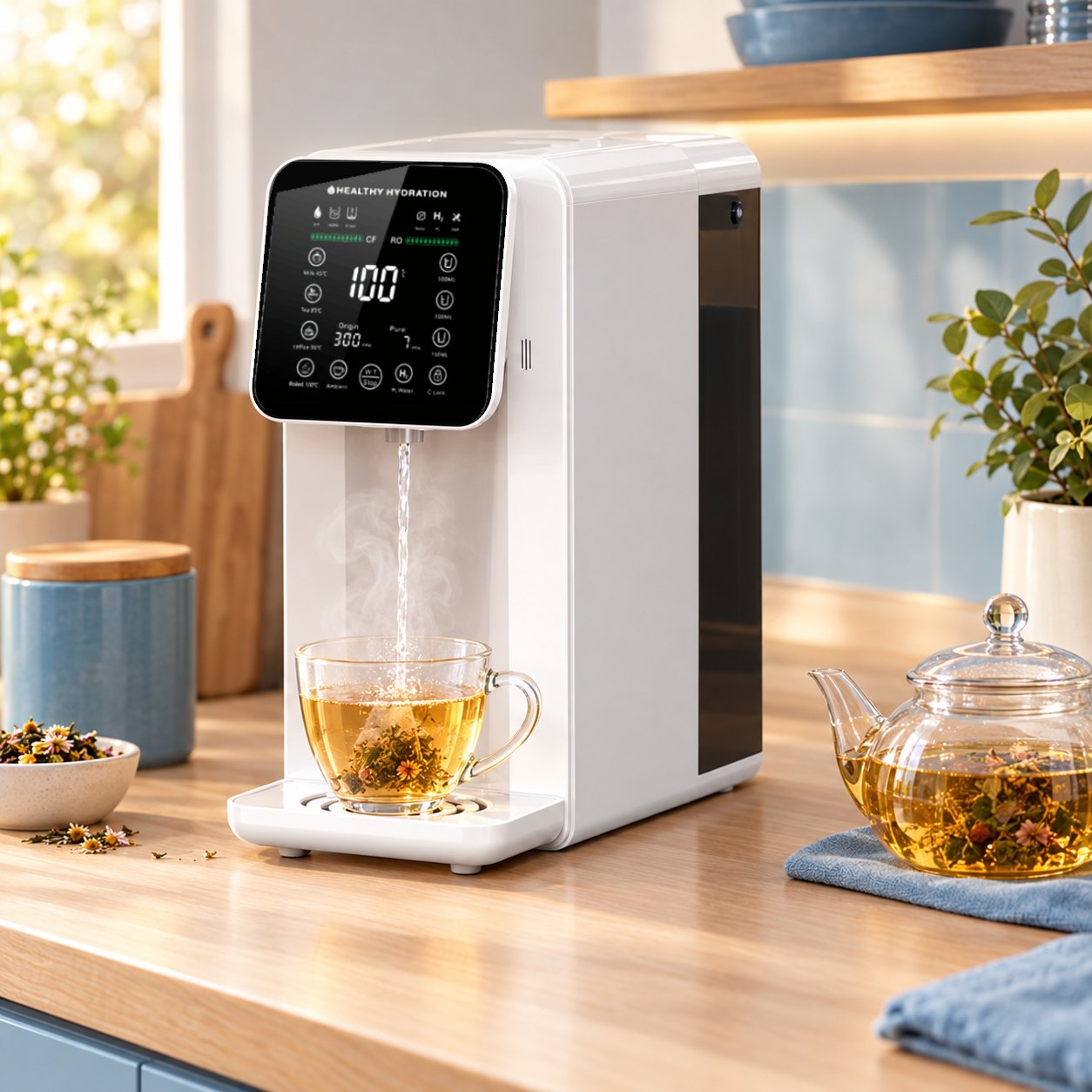 Hydra Luxe pouring hot water for tea